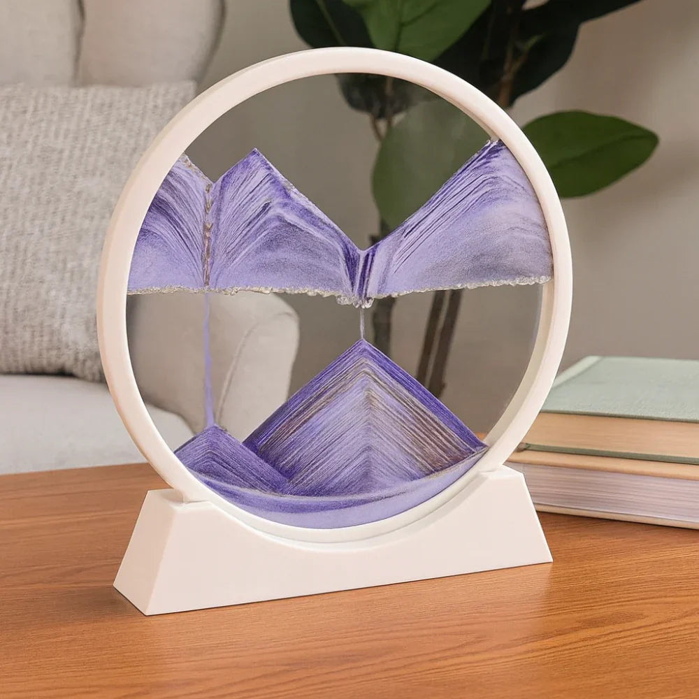 Soothing Moving Sand Glass Table Decor For Home Or Office | Temsk