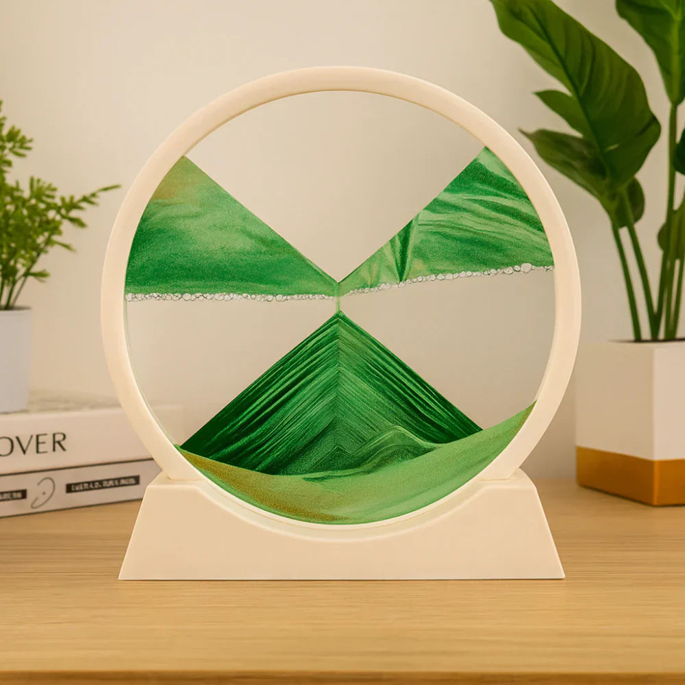 Soothing Moving Sand Glass Table Decor For Home Or Office | Temsk