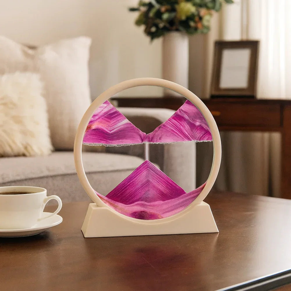 Soothing Moving Sand Glass Table Decor For Home Or Office | Temsk