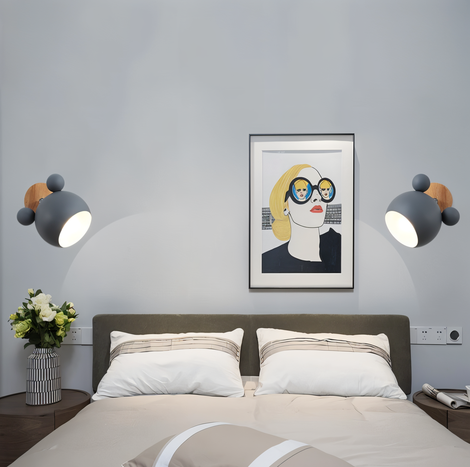 Verspielte moderne Wandleuchte von FlashMouse, ein eleganter Wohnakzent | Temsk