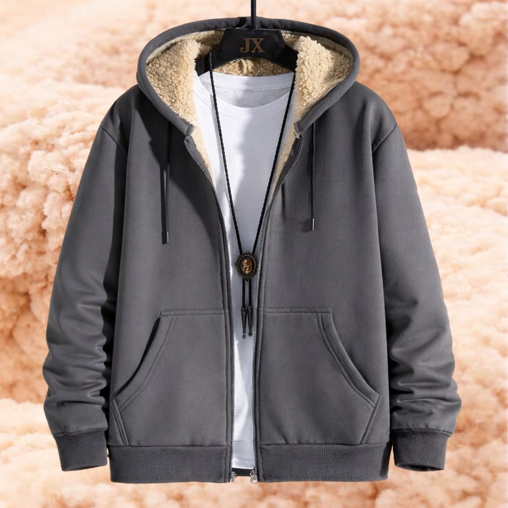 Casual Hooded Zip Jacket With Lined Interior Outerwear | Temsk