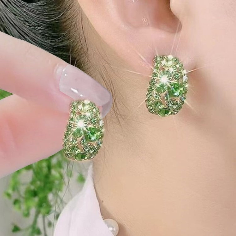 Diamond Look Hoop Earrings In Sterling Alloy For Mothers Day | Temsk