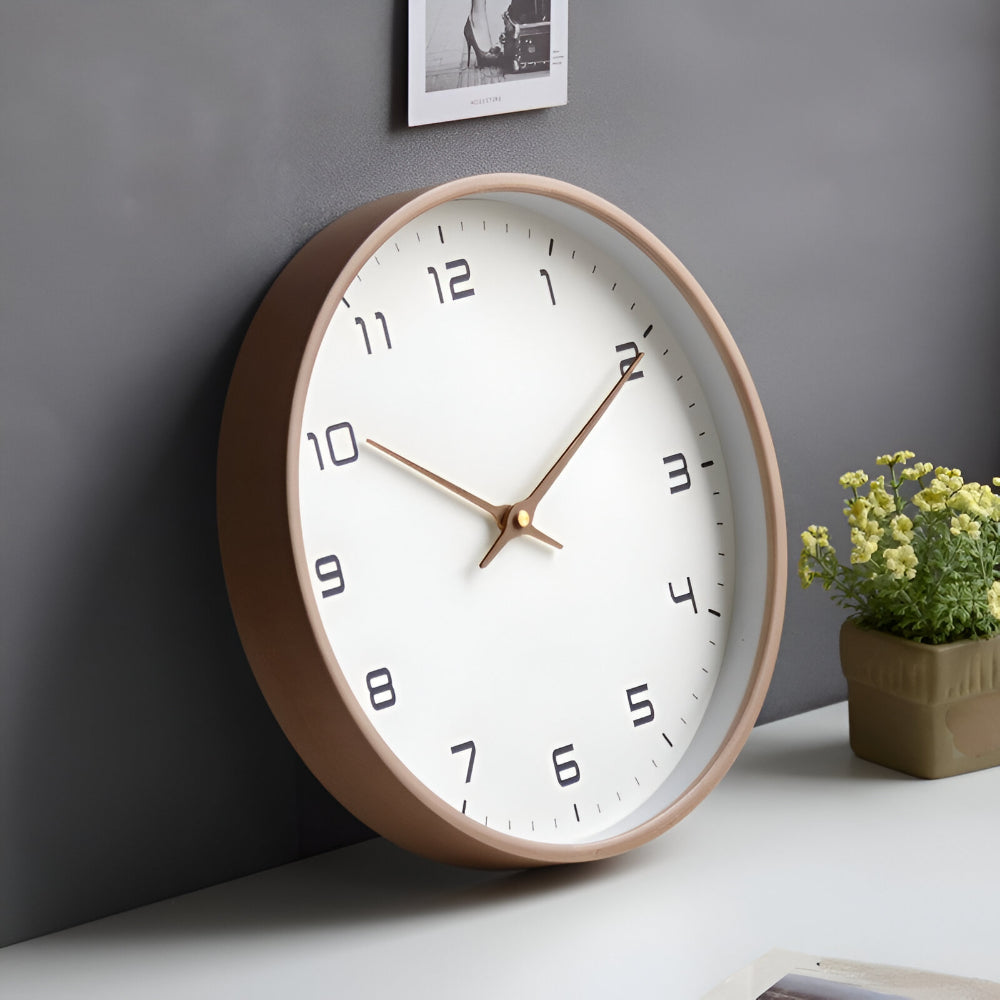 Geräuschlose Holzwanduhr für moderne Wohnkultur und ruhige Zeitmessung | Temsk
