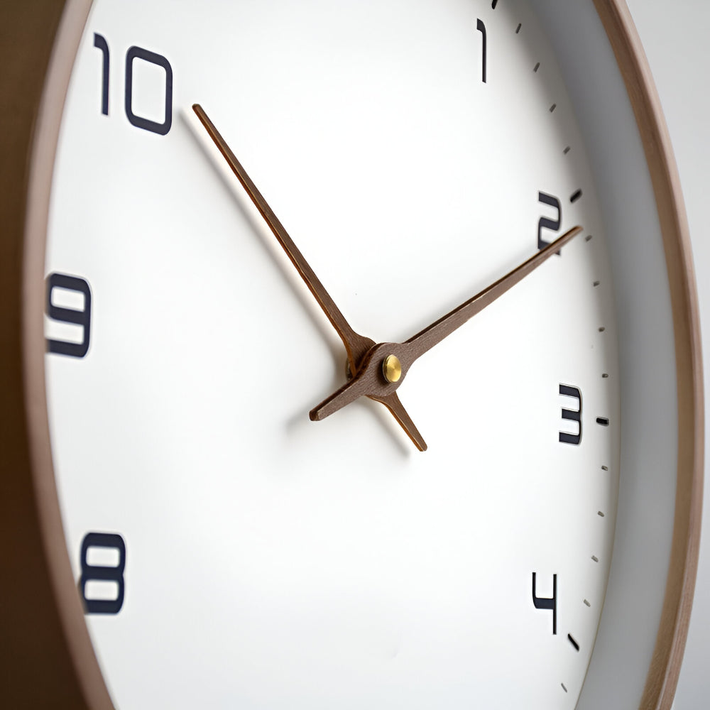 Geräuschlose Holzwanduhr für moderne Wohnkultur und ruhige Zeitmessung | Temsk