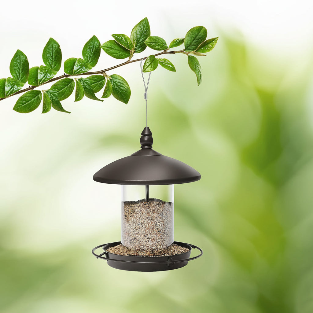 Sturdy Feeder For Birds Made Of Metal With All Around Perch And Easy Refilling | Temsk
