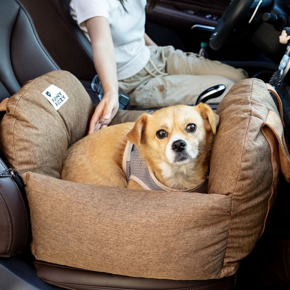 CozyTrail Dog Seat Bed With Safety Belt And Non Slip Base For Car And Home | Temsk