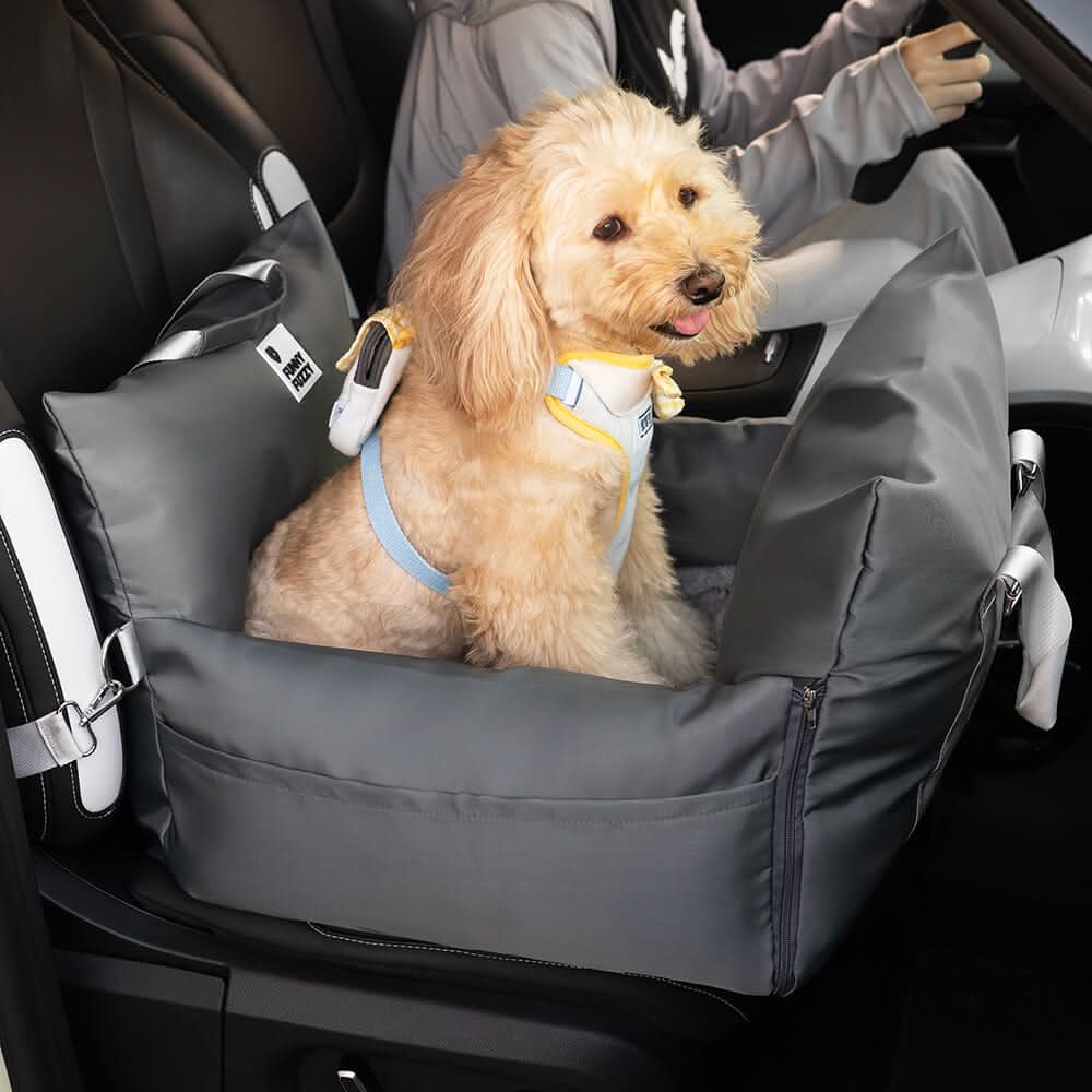 CozyTrail Dog Seat Bed With Safety Belt And Non Slip Base For Car And Home | Temsk