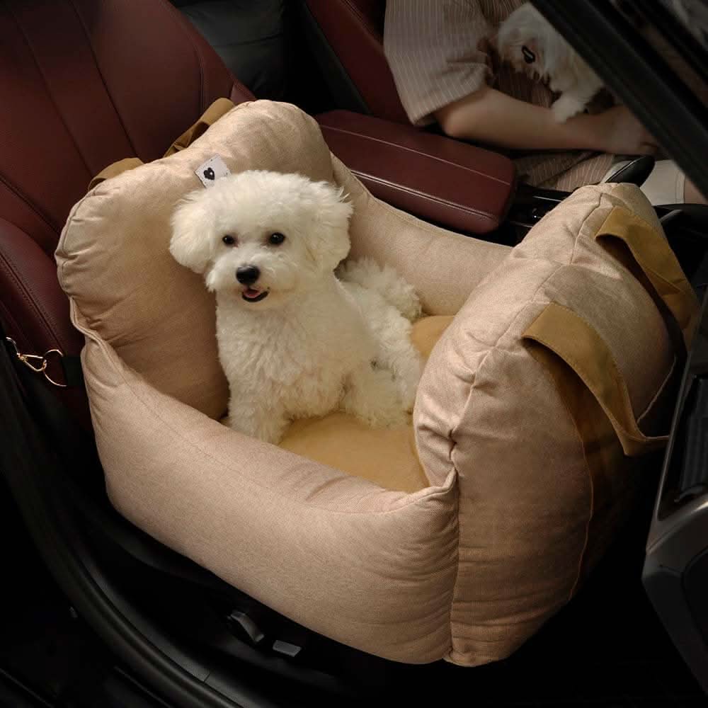 CozyTrail Dog Seat Bed With Safety Belt And Non Slip Base For Car And Home | Temsk