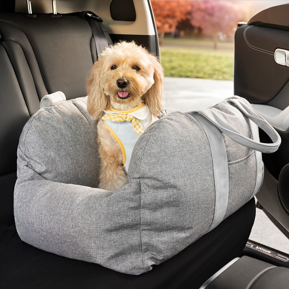 CozyTrail Dog Seat Bed With Safety Belt And Non Slip Base For Car And Home | Temsk