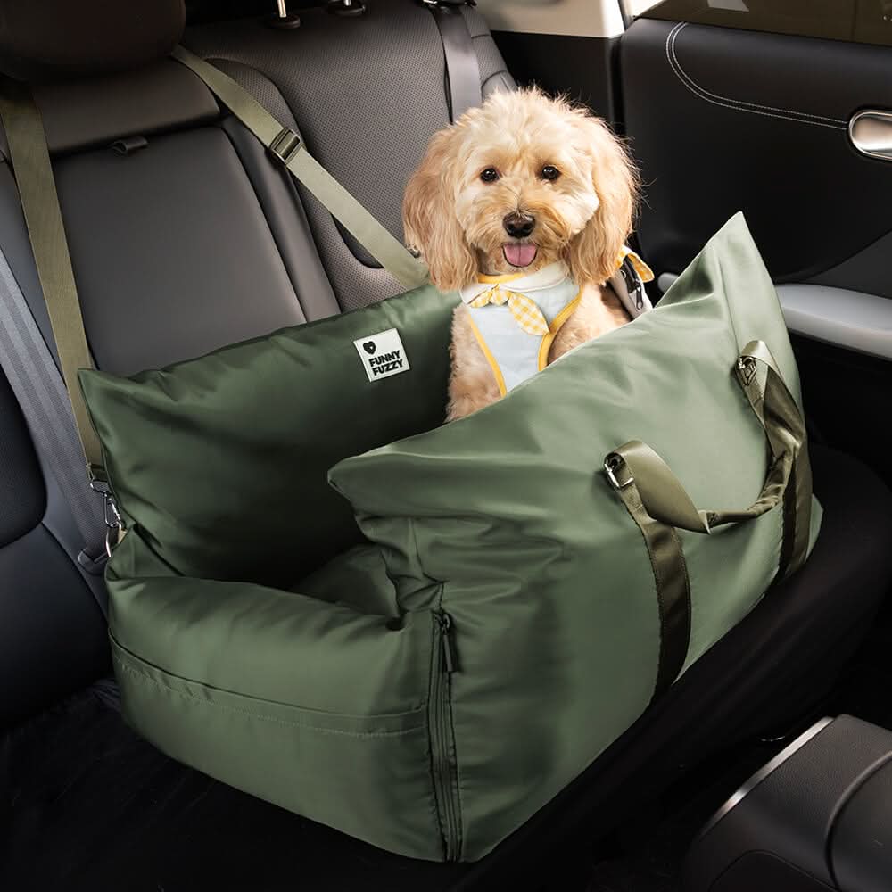 CozyTrail Dog Seat Bed With Safety Belt And Non Slip Base For Car And Home | Temsk