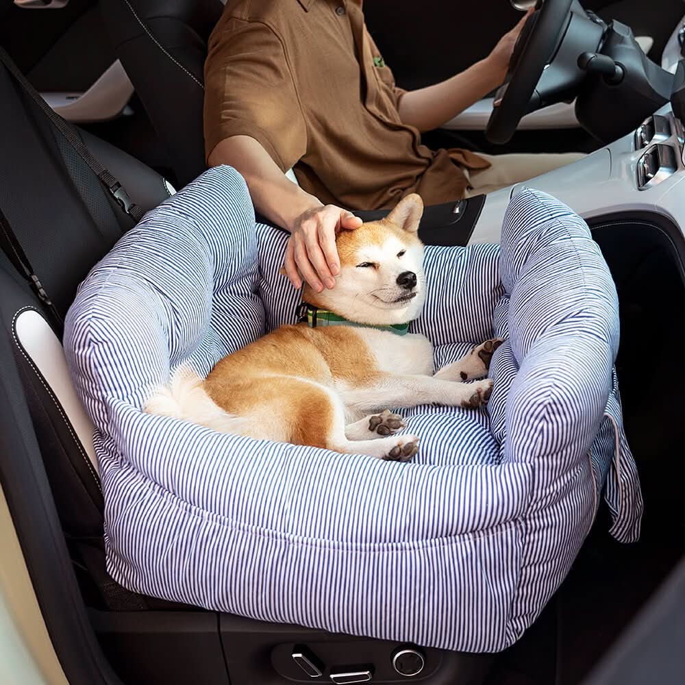 CozyTrail Dog Seat Bed With Safety Belt And Non Slip Base For Car And Home | Temsk