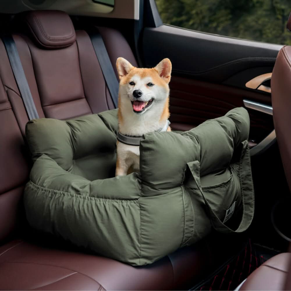 CozyTrail Dog Seat Bed With Safety Belt And Non Slip Base For Car And Home | Temsk