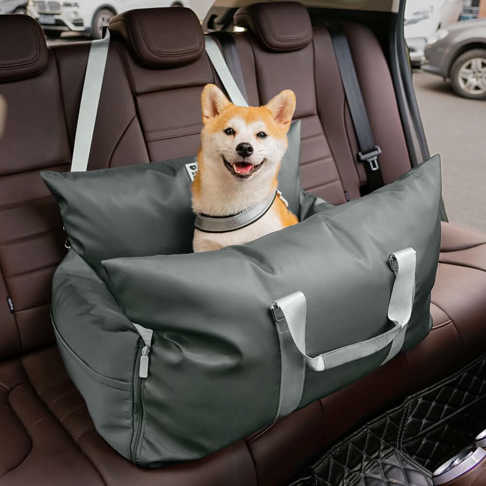 CozyTrail Dog Seat Bed With Safety Belt And Non Slip Base For Car And Home | Temsk