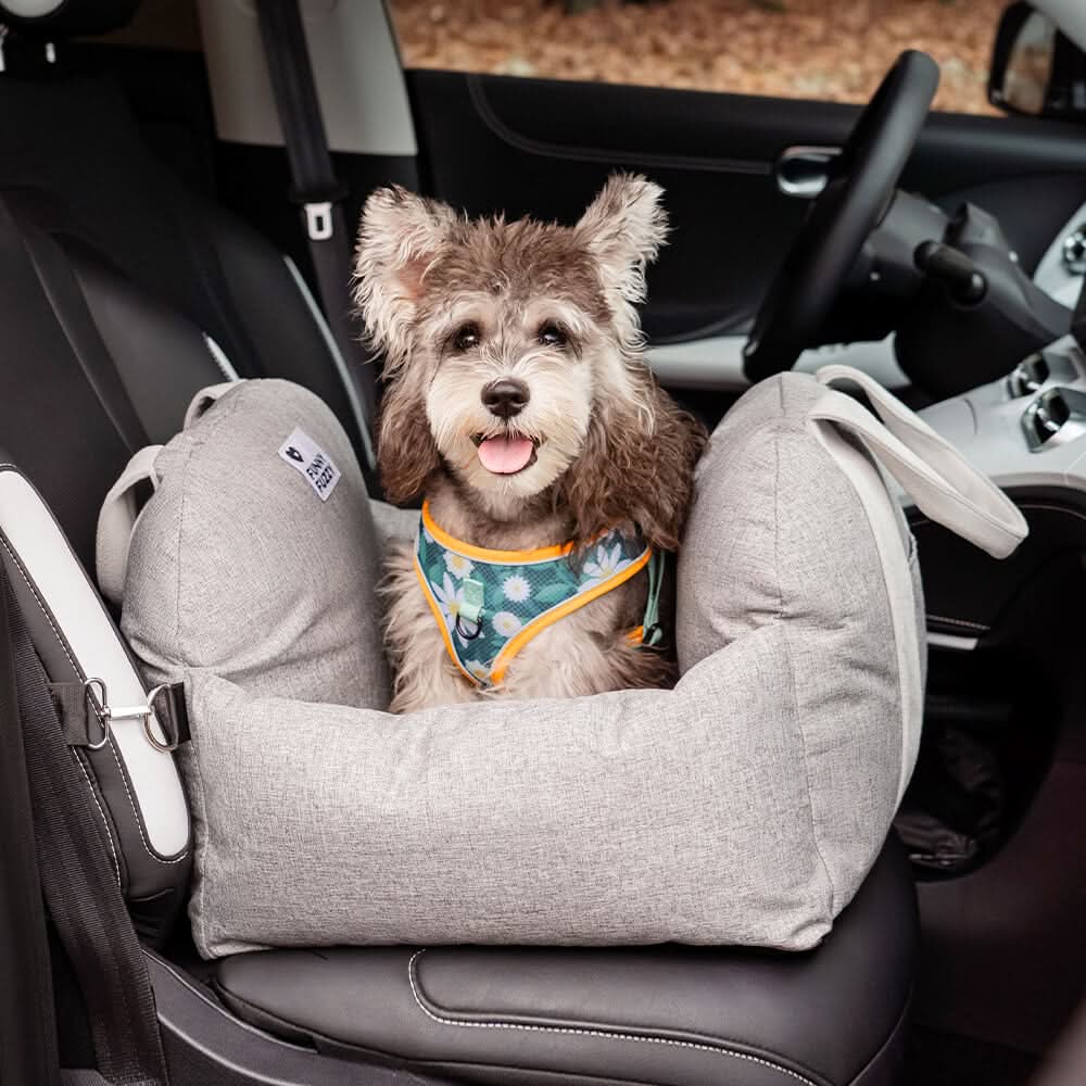 CozyTrail Dog Seat Bed With Safety Belt And Non Slip Base For Car And Home | Temsk