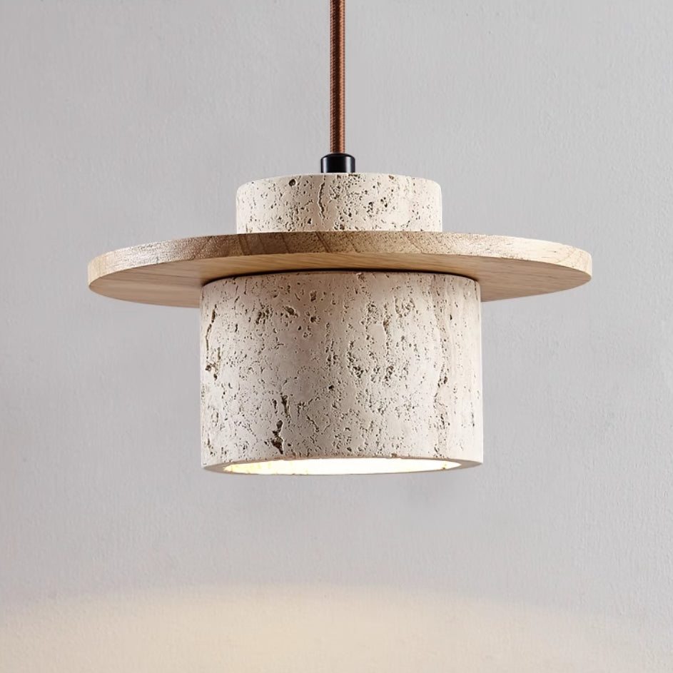 Sylvaris Cascade Travertine Pendant Lamp for Warm Modern Spaces | Snurv | Temsk