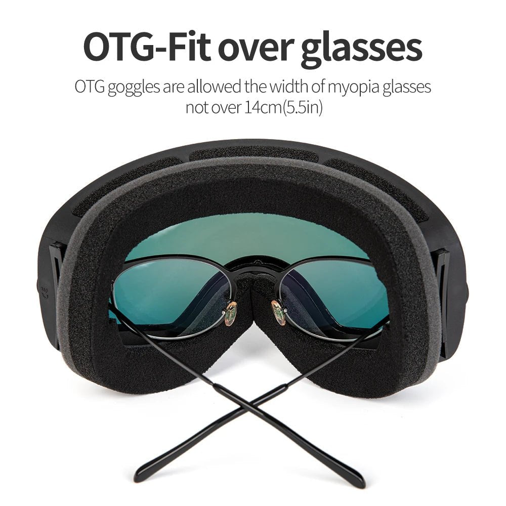 LumaView UV400 Antifog Ski Goggles With Double Layer And Panoramic Spherical Lens | Temsk
