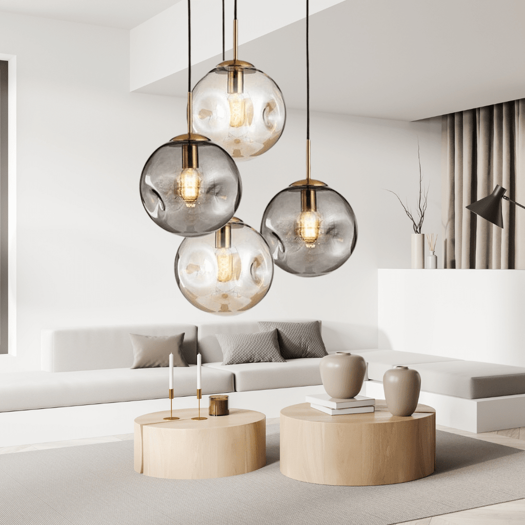AstraLume Glass Pendant Light Multi Tone Finish For Kitchens And Bathrooms | Temsk