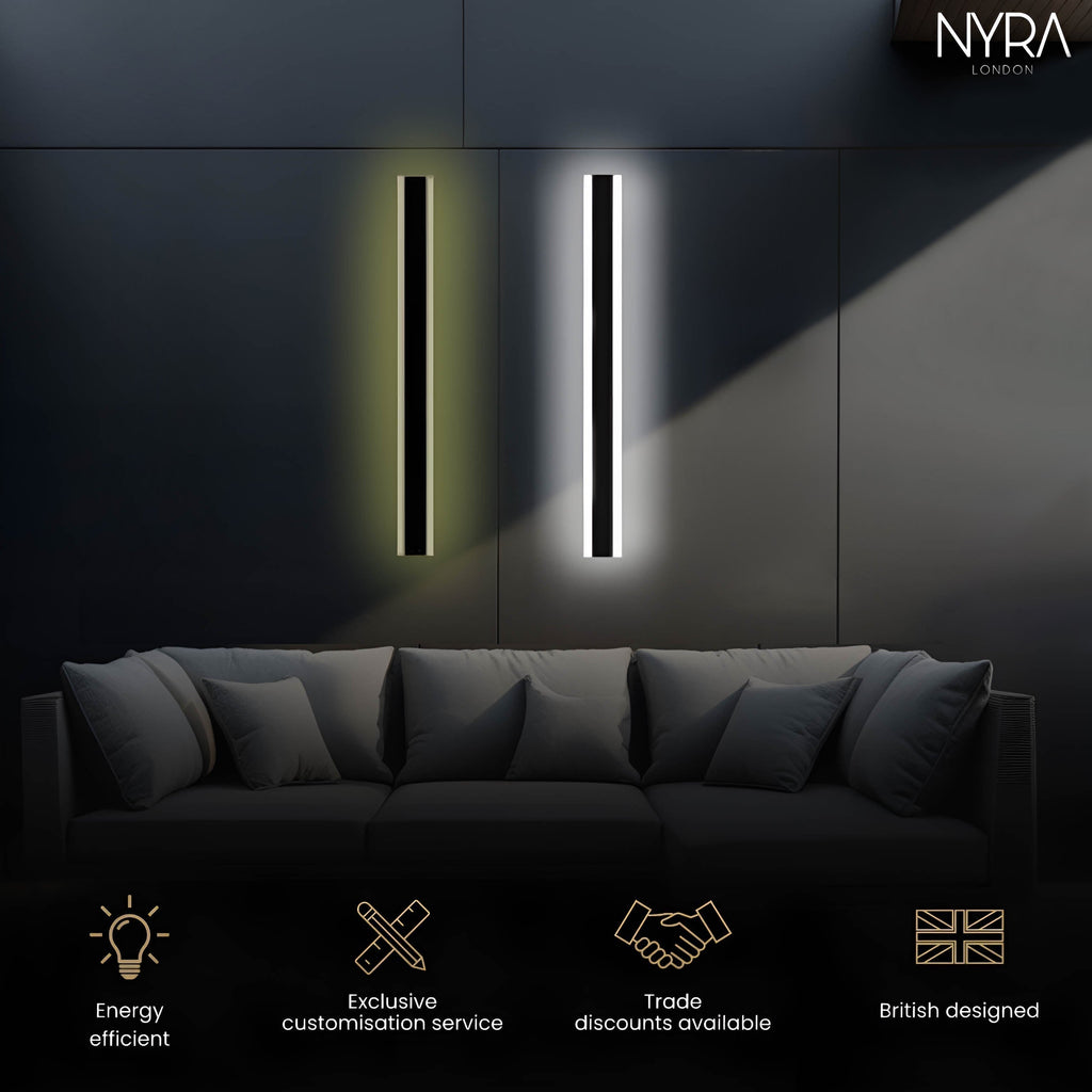 Astrae Long-Strip Outdoor LED Wall Light in Aluminum for Homes and Businesses | Temsk