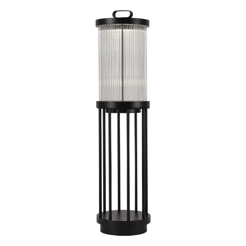 Solmere Ribbed Glass Outdoor Lantern Lamp Waterproof Garden Light | Temsk