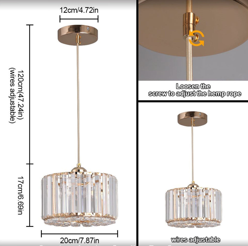 NovaCrystal Two-Tier Crystal Pendant Light With Angled Glass Prisms | Temsk