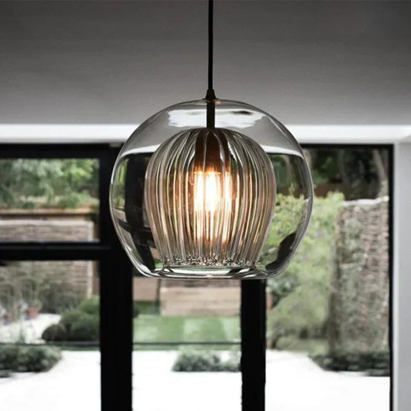 Nova Glass Bubble Pendant Light With Handblown Double Orbs | Temsk
