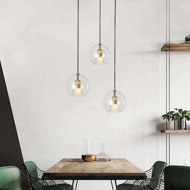 Nova Glass Bubble Pendant Light With Handblown Double Orbs | Temsk