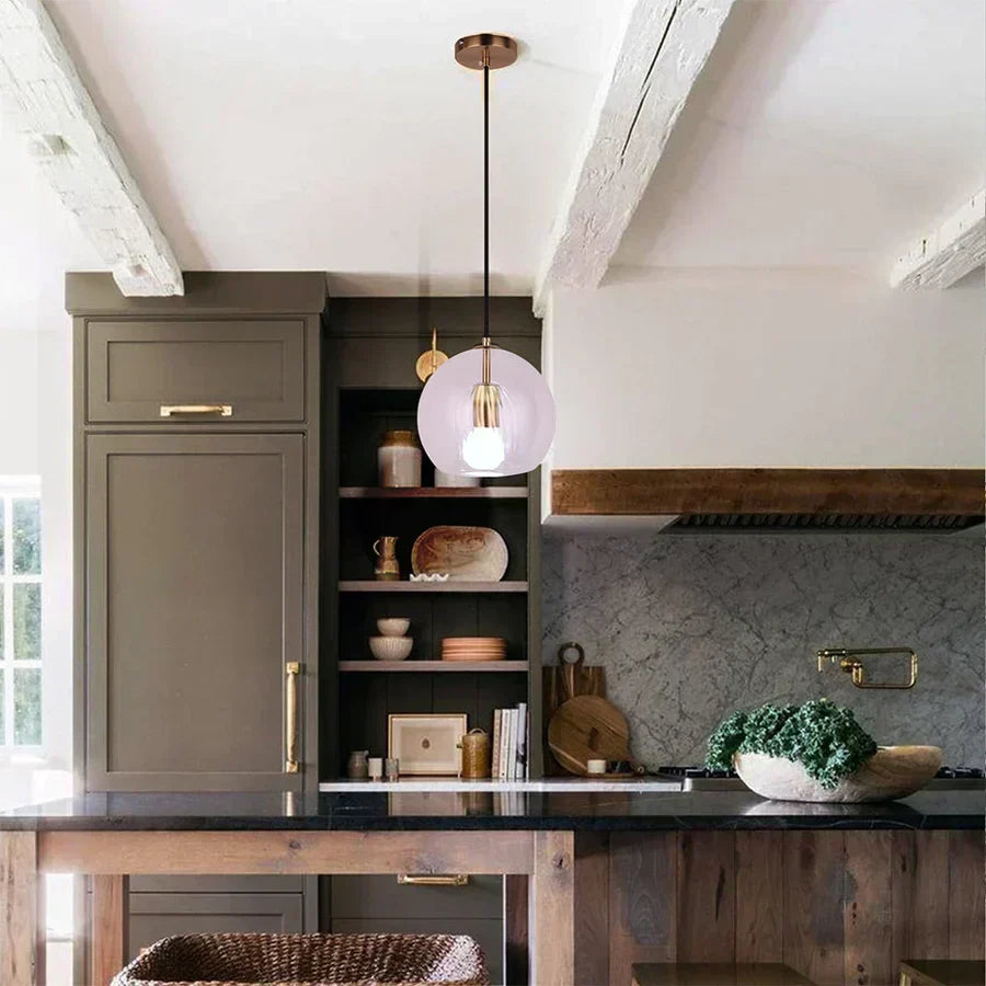 Nova Glass Bubble Pendant Light With Handblown Double Orbs | Temsk