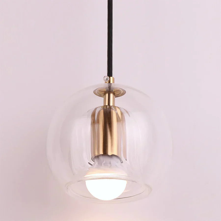 Nova Glass Bubble Pendant Light With Handblown Double Orbs | Temsk