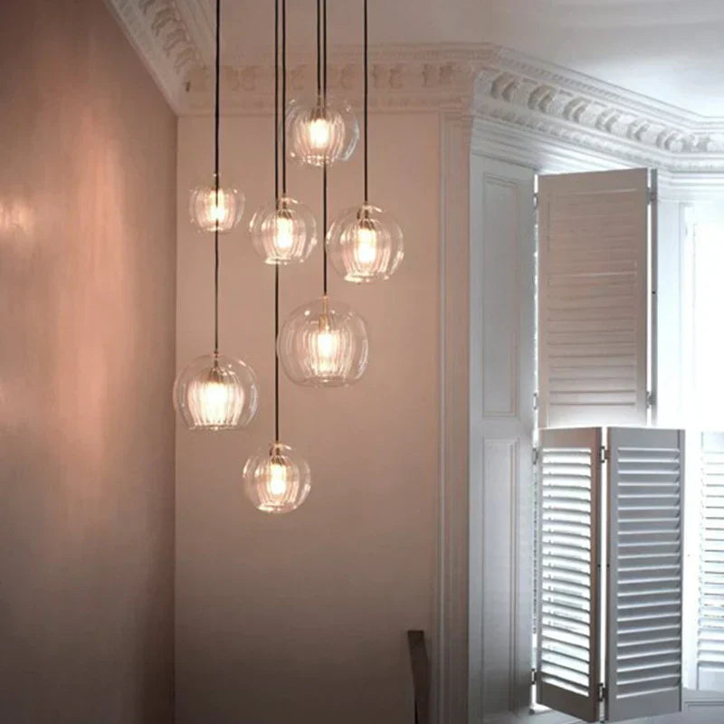 Nova Glass Bubble Pendant Light With Handblown Double Orbs | Temsk