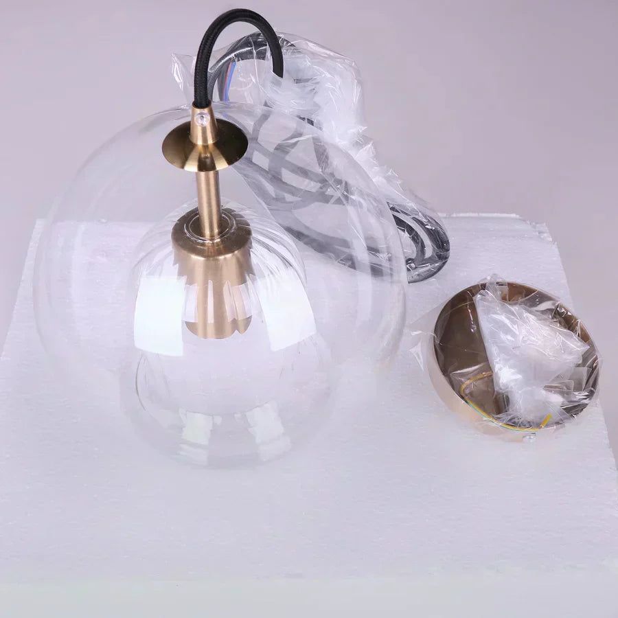 Nova Glass Bubble Pendant Light With Handblown Double Orbs | Temsk