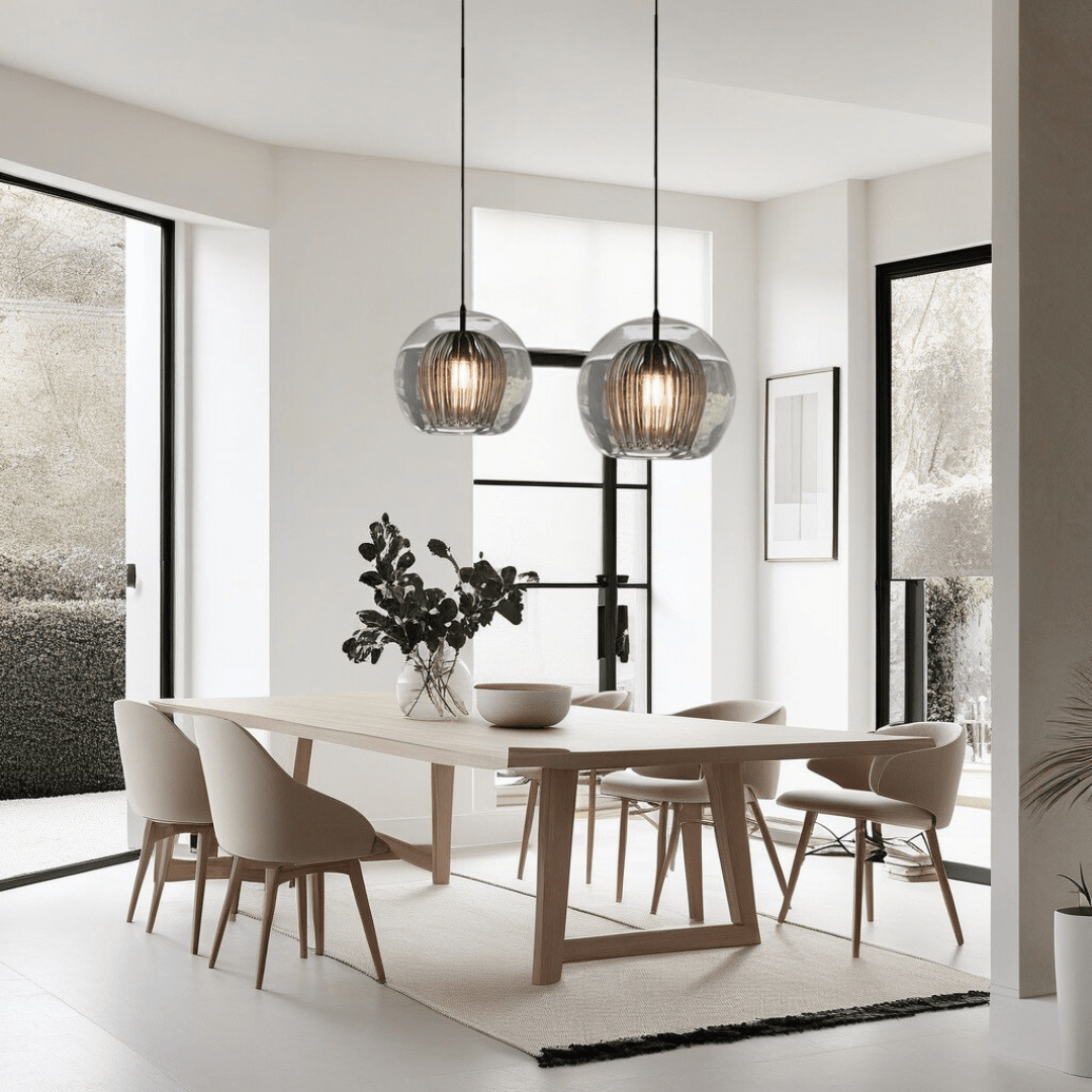 Nova Glass Bubble Pendant Light With Handblown Double Orbs | Temsk