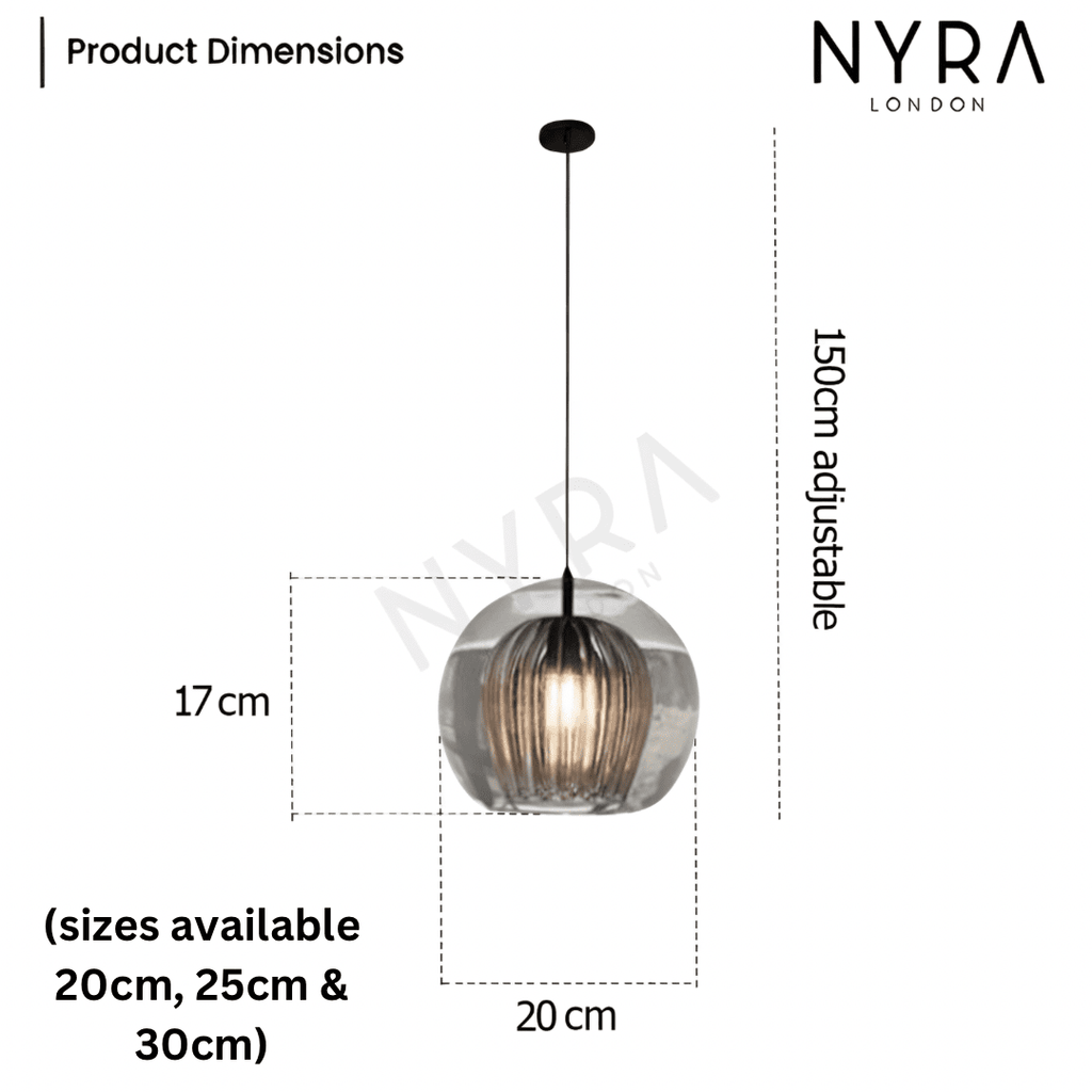 Nova Glass Bubble Pendant Light With Handblown Double Orbs | Temsk