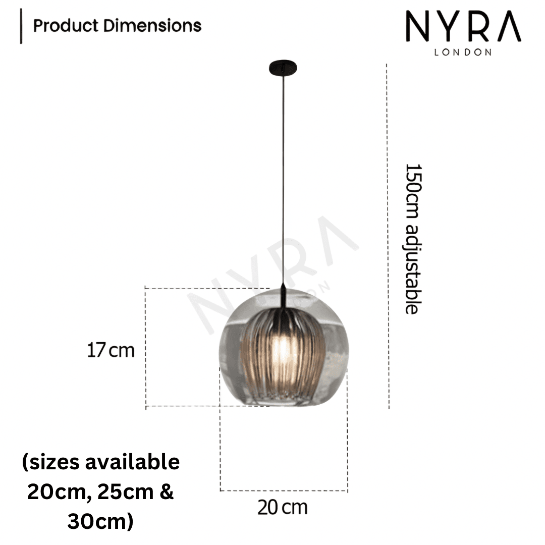 Nova Glass Bubble Pendant Light With Handblown Double Orbs | Temsk