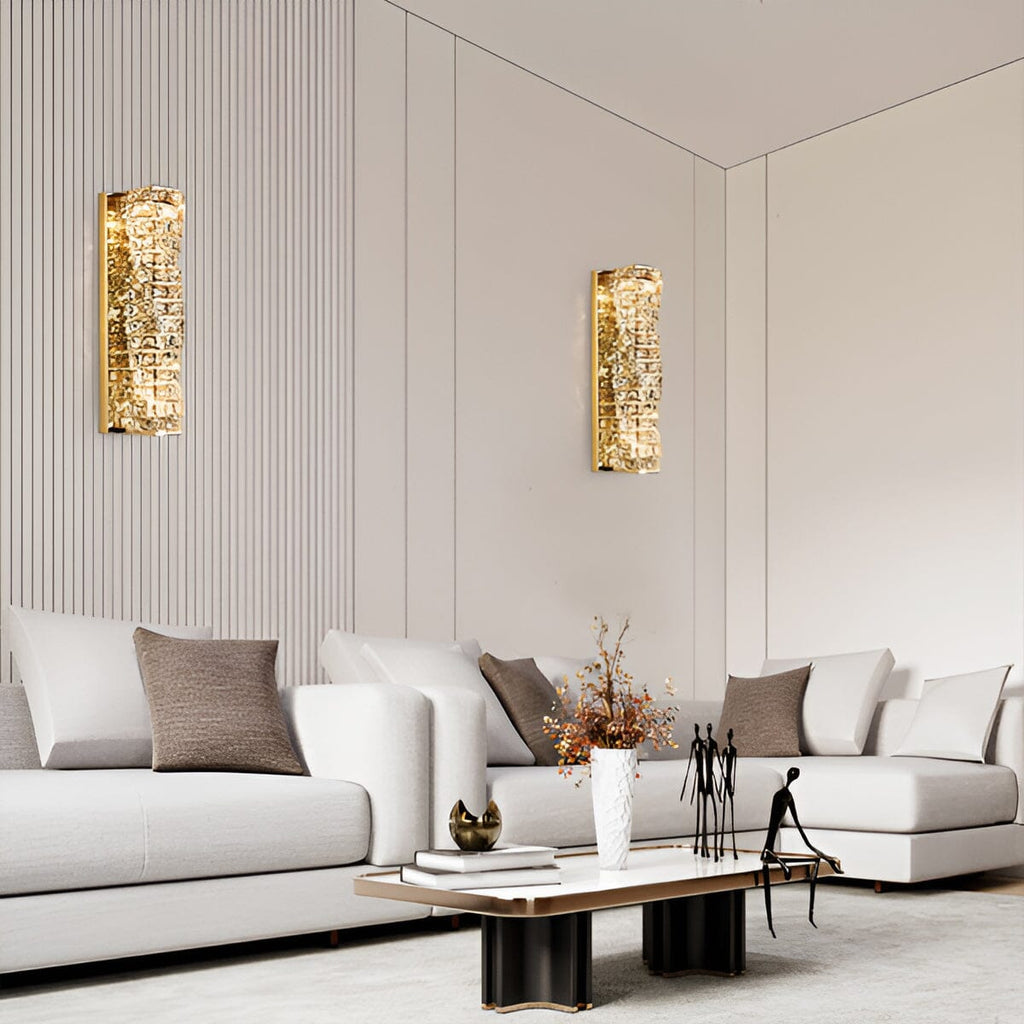 Nova Crystal Accents Wall Lamp In Stainless Steel With Three Color Temperatures | Temsk