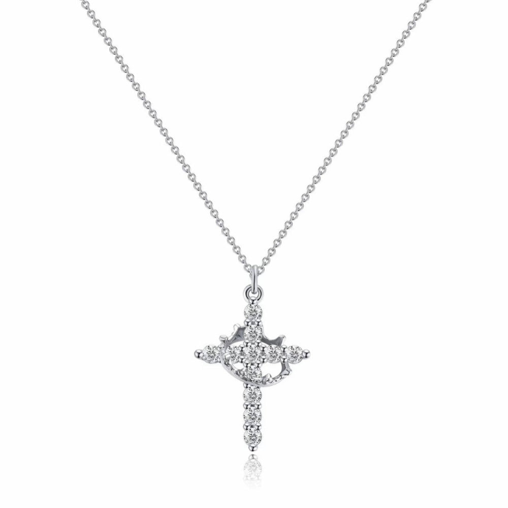 Crown Cross Necklace With Faith Jewelry For Mother's Day Gift | Temsk