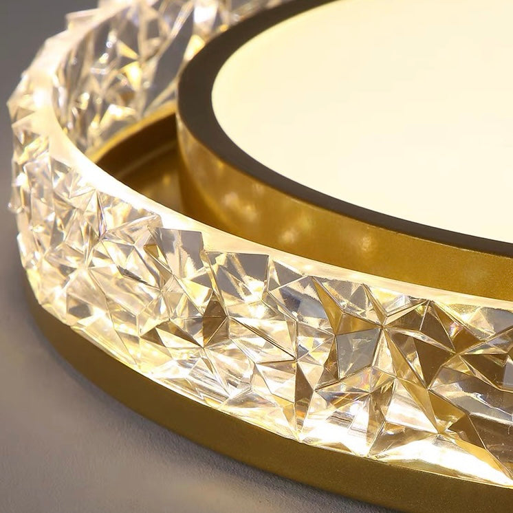 Kristall-Halo-LED-Deckenleuchte mit Fernbedienung und Dimmfunktion | Temsk