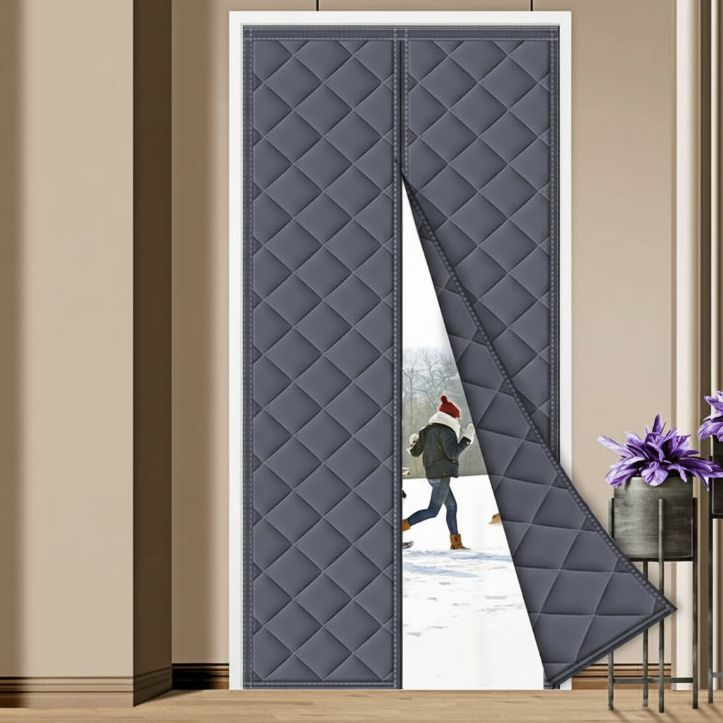 Magnetic Insulated Thermal Door Curtain To Block Drafts And Improve Comfort | Temsk