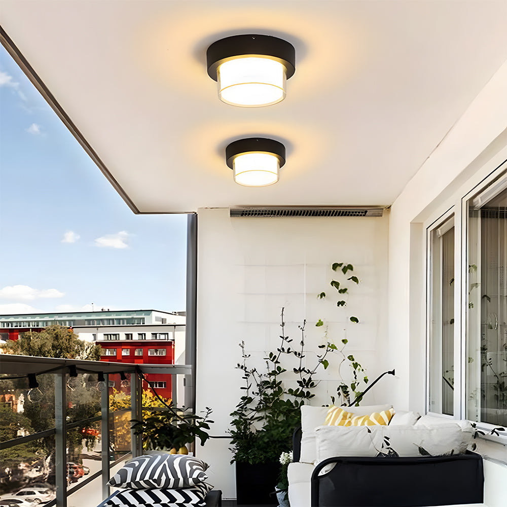 IP68 wasserdichte Außenleuchte mit Aufbaumontage in schwarzem Aluminium | Temsk