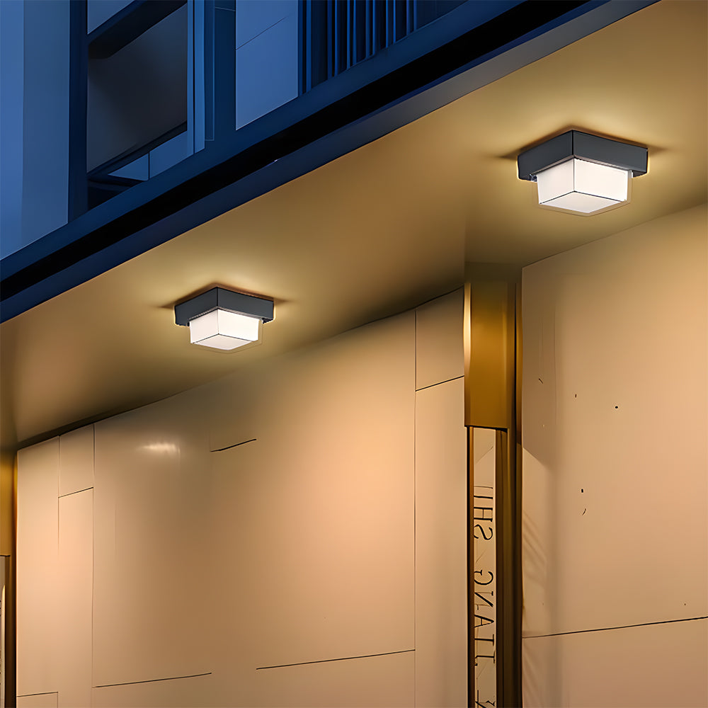 IP68 wasserdichte Außenleuchte mit Aufbaumontage in schwarzem Aluminium | Temsk
