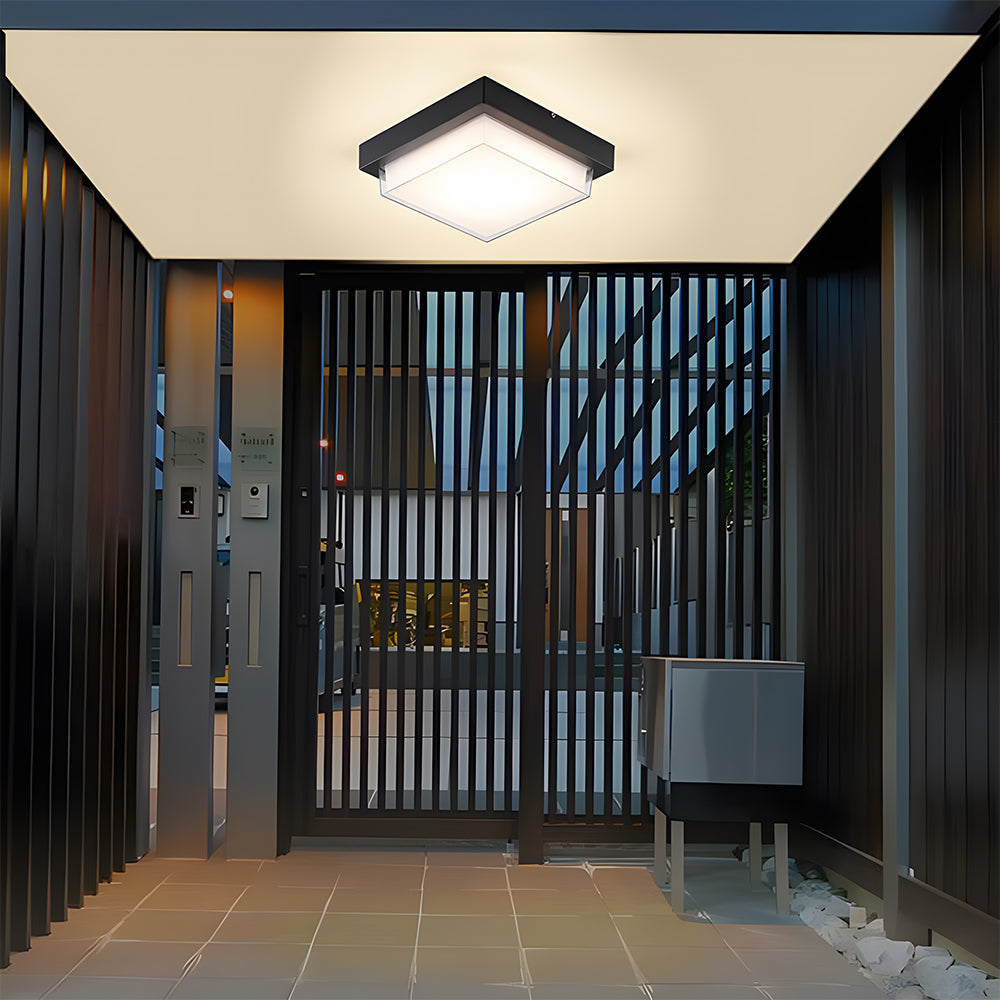 IP68 wasserdichte Außenleuchte mit Aufbaumontage in schwarzem Aluminium | Temsk