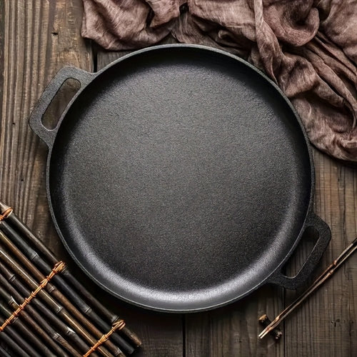 GrillForge Nonstick Cast Iron Griddle Pan With Balanced Double Handles From Temsk