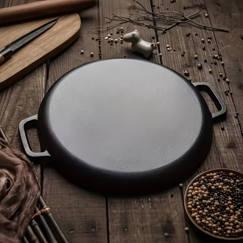 GrillForge Nonstick Cast Iron Griddle Pan With Balanced Double Handles | Temsk