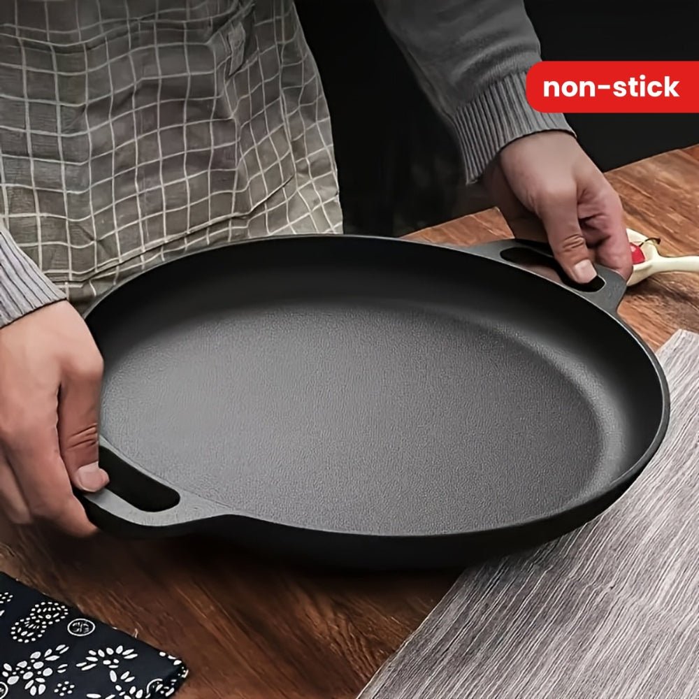 GrillForge Nonstick Cast Iron Griddle Pan With Balanced Double Handles | Temsk