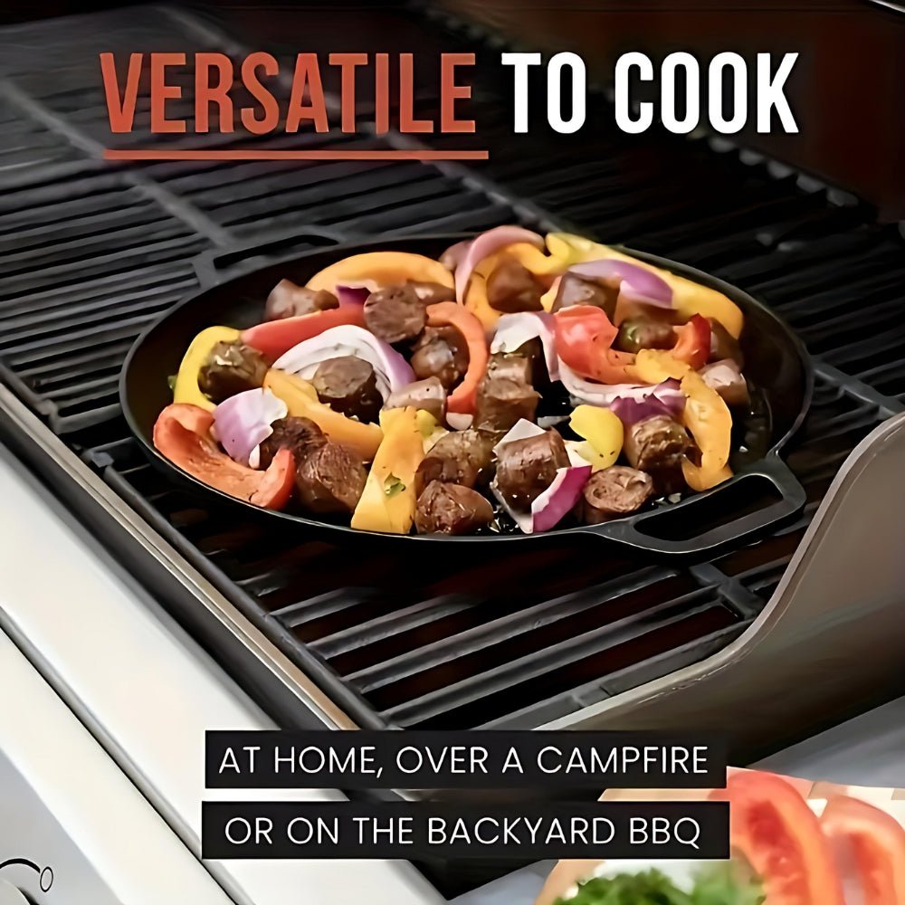 GrillForge Nonstick Cast Iron Griddle Pan With Balanced Double Handles | Temsk