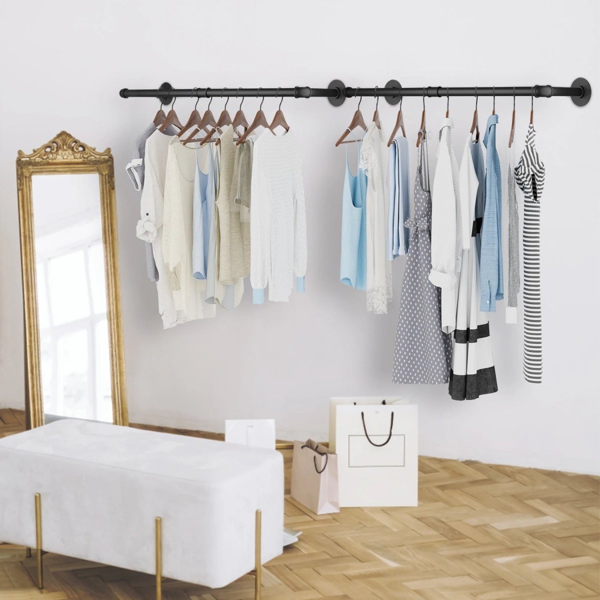 Werkline Industrial Style Wall Mounted Clothes Rail | Temsk
