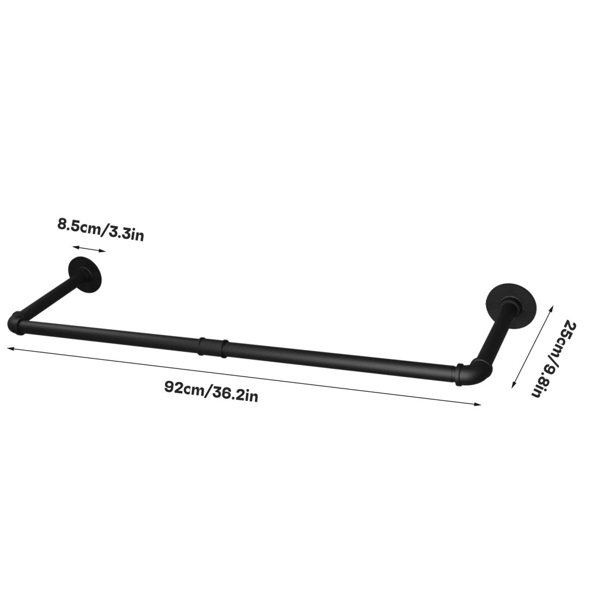 Werkline Industrial Style Wall Mounted Clothes Rail | Temsk