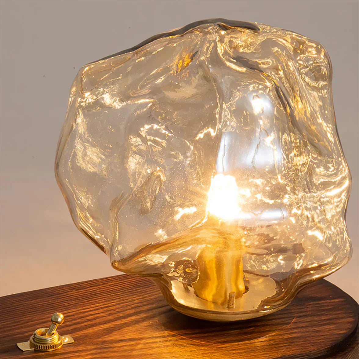 Organic Glass Table Lamp Lighting Fixture For Elegant Interiors | Temsk