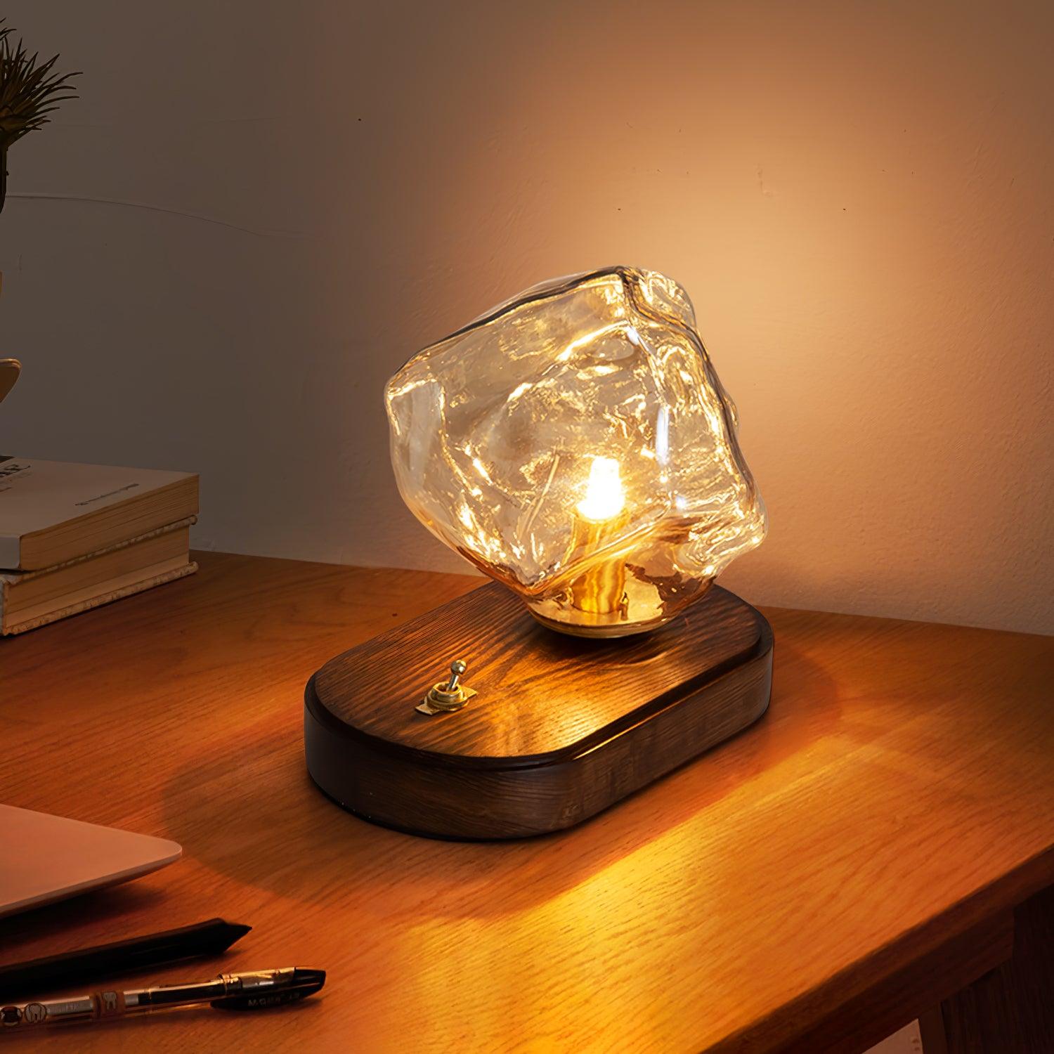 Stolní lampa Glacierstone z ledového kamene pro dekoraci obývacího pokoje | Temsk