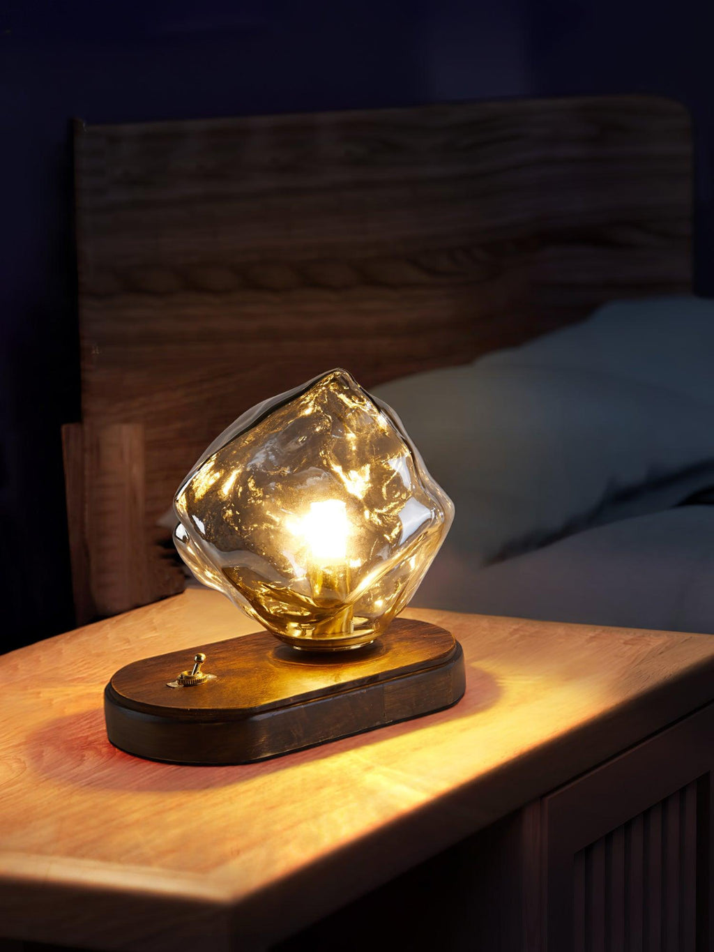 Stolní lampa Glacierstone z ledového kamene pro dekoraci obývacího pokoje | Temsk