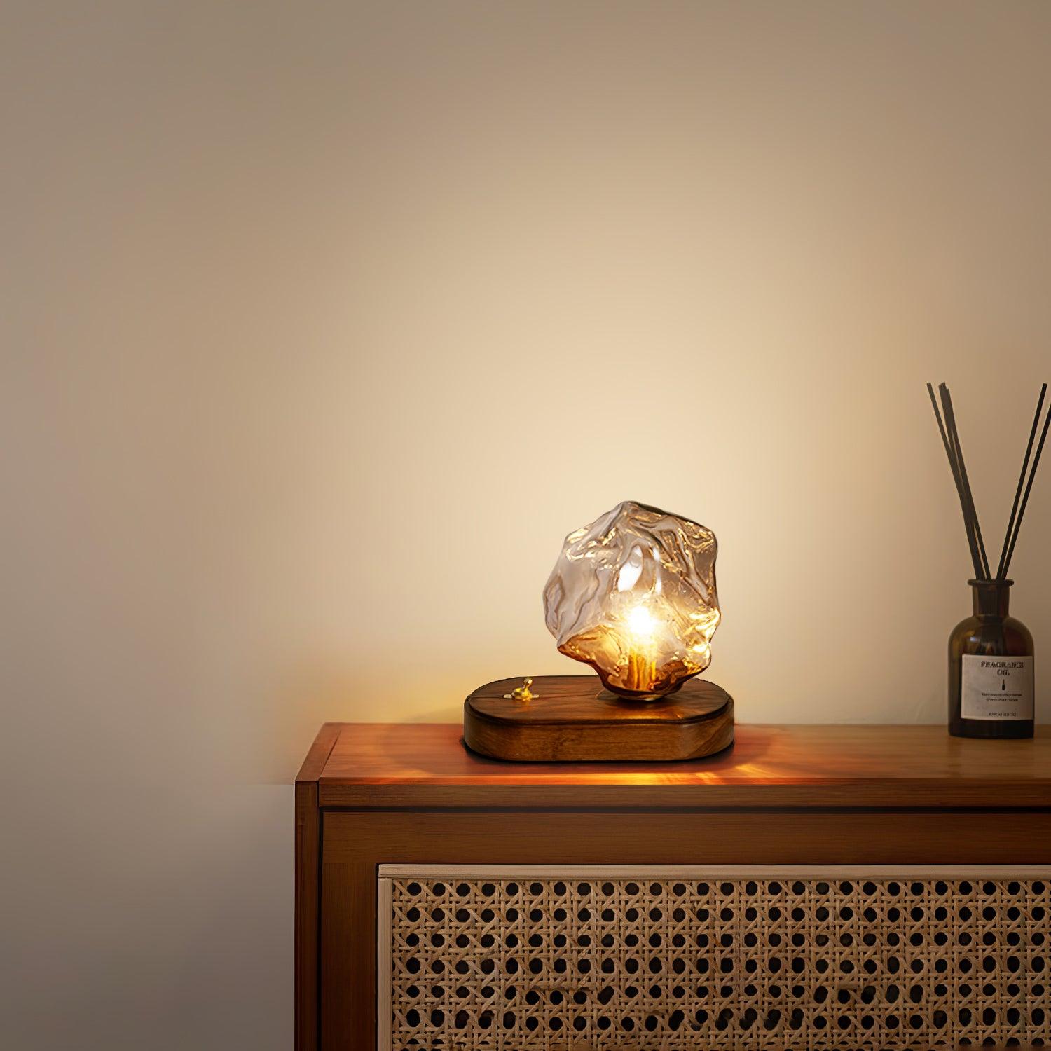 Stolní lampa Glacierstone z ledového kamene pro dekoraci obývacího pokoje | Temsk
